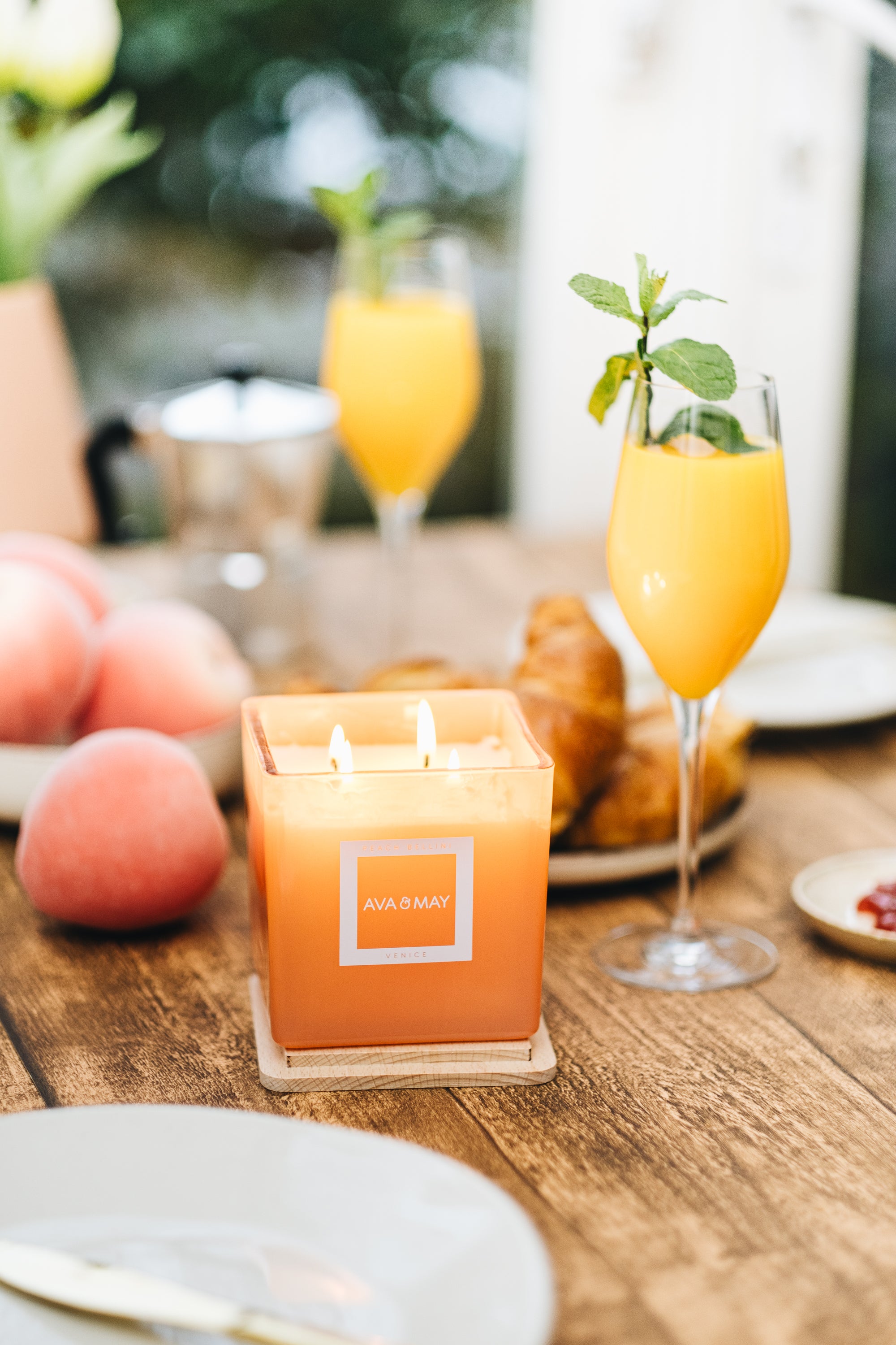 Peach Bellini Große Duftkerze